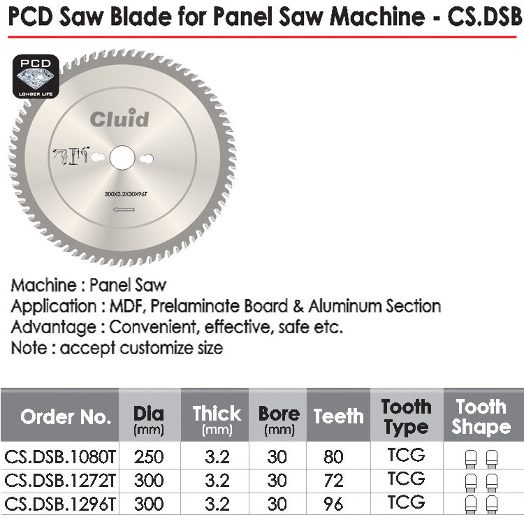 Diamond  Saw  Blade For  Beam Saw Machine-CAD.BS.12720T
